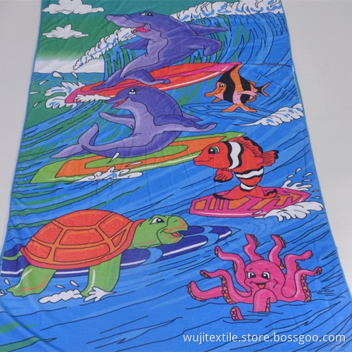 Microfiber Colorfully Printed Bath Towel Beach Towel (WJ-B1026)